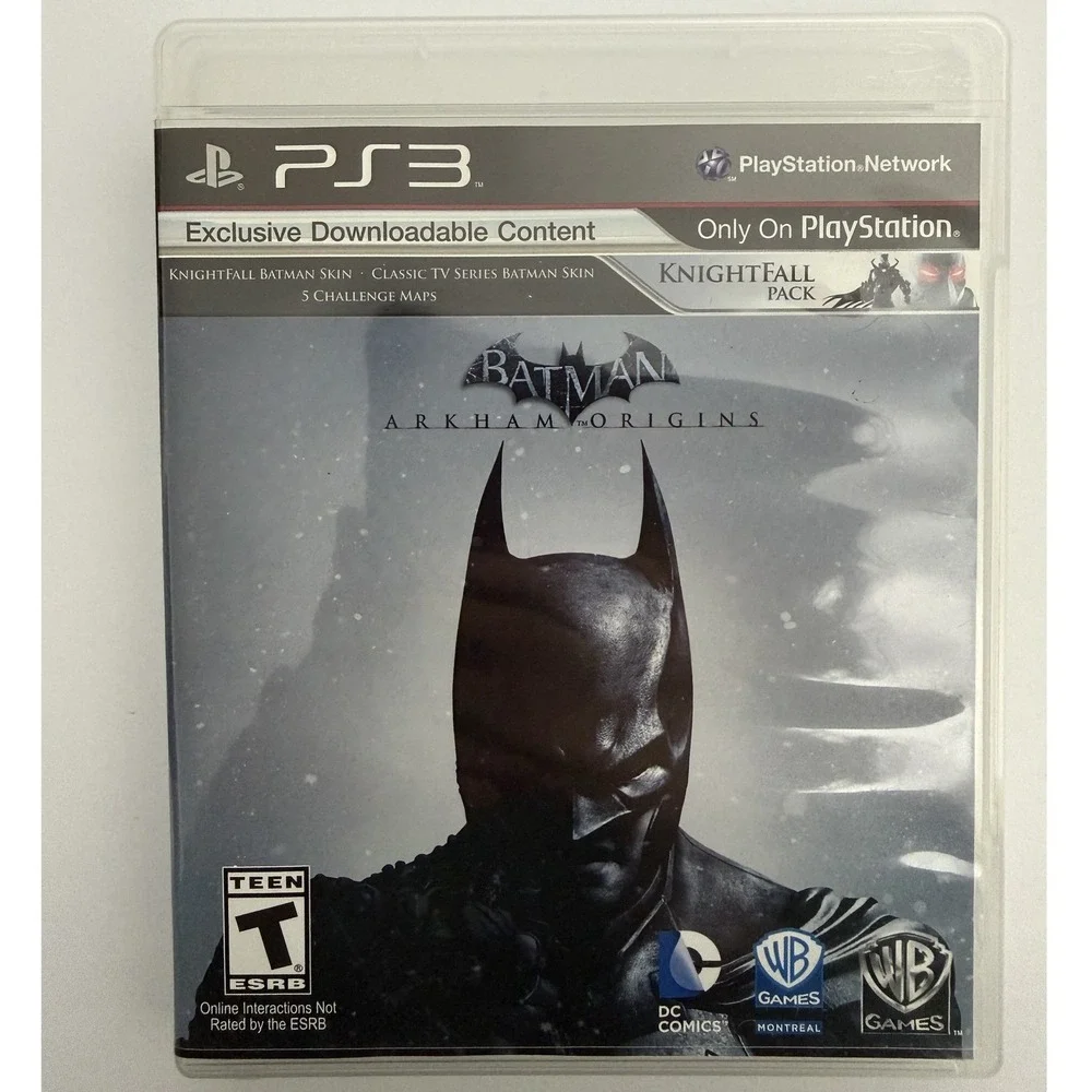 Batman Arkham Origins - Sony PS3 - CIB - Case Disc Manual‎ Knightfall Pack